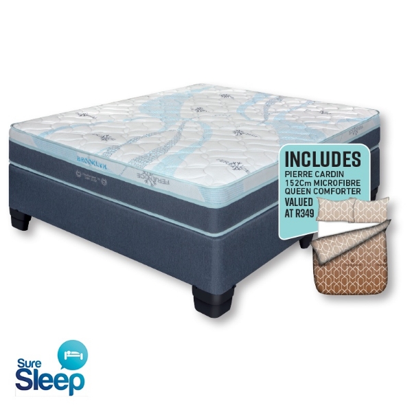 Picture of SureSleep Brooklyn 152cm Firm Queen Base Set + Comforter