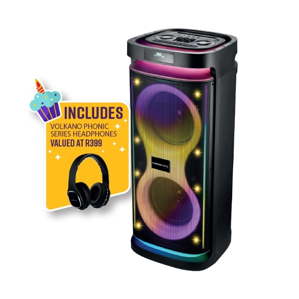 Picture of Volkano X Party Speaker Titan Dual 10" VKX 3907+Headphones