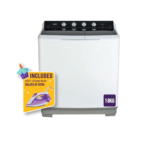 Picture of Defy Washing Machine Twin Tub 18Kg + Iron