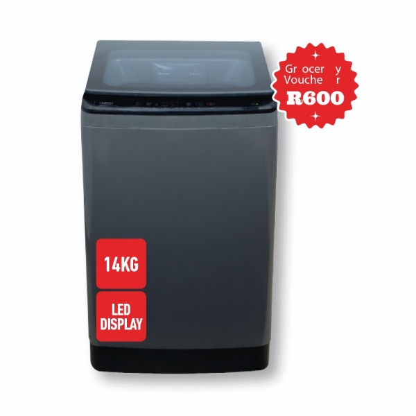 Picture of Defy Washing Machine Top Loader 14Kg DTL160 GREY + 800 Vouch