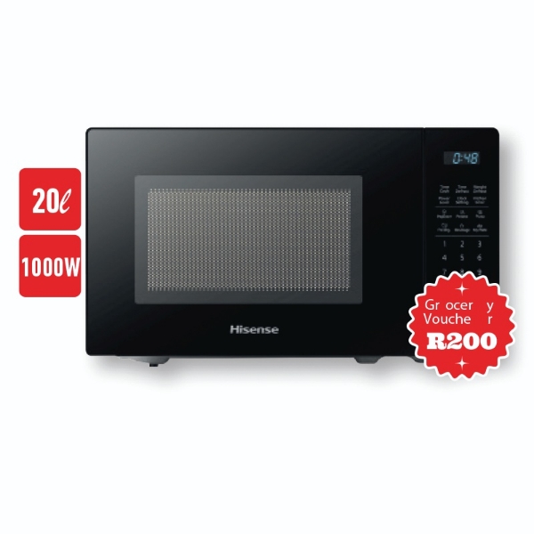 Picture of Hisense Microwave Oven 20Lt Black Mirror H20MOBS11 + 200 Vou