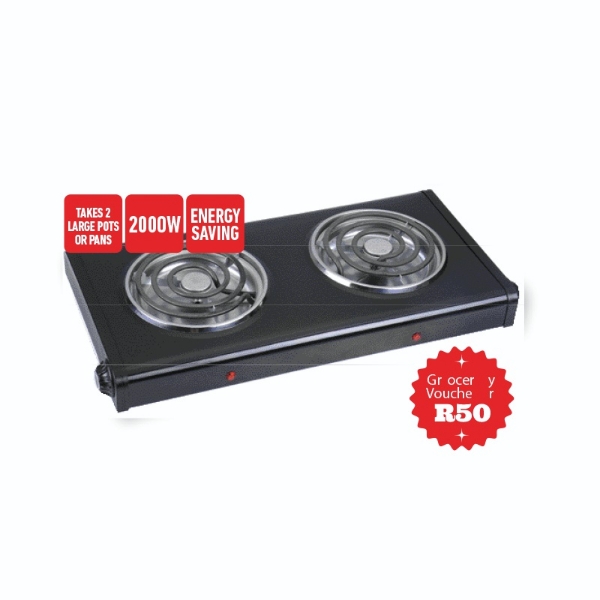 Picture of Sunbeam Hotplate Spiral 2 Plates SDA200DB + 50 Voucher