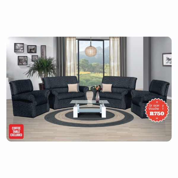 Picture of Baldwin 4 Piece Lounge Suite   Black