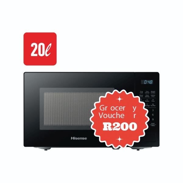 Picture of Hisense Microwave Oven 20Lt Black Mirror H20MOBS11